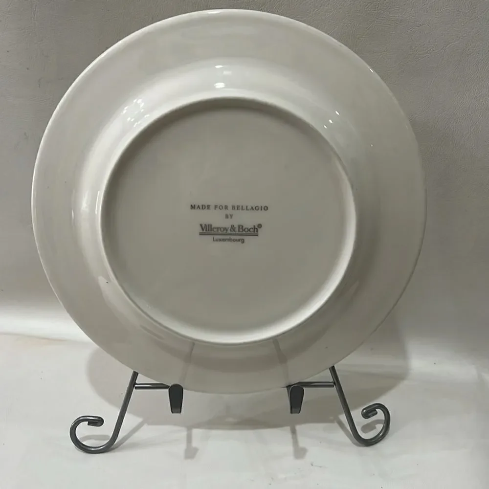 Villeroy & Boch White Plates Set Of 3 Luxambourg Made For Bellagio 9 1/4 Inches
